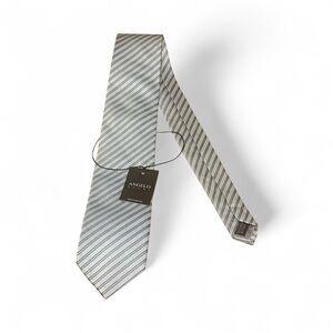 New with Tags- Angelo Rossi Silver Stripe Pattern Tie NEW